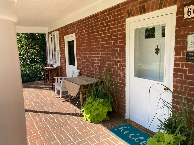 Plenty of space to gather and visit on the front porch.